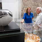 Alan Caiger Smith with Elaine Blake at the Reading Museum 2016